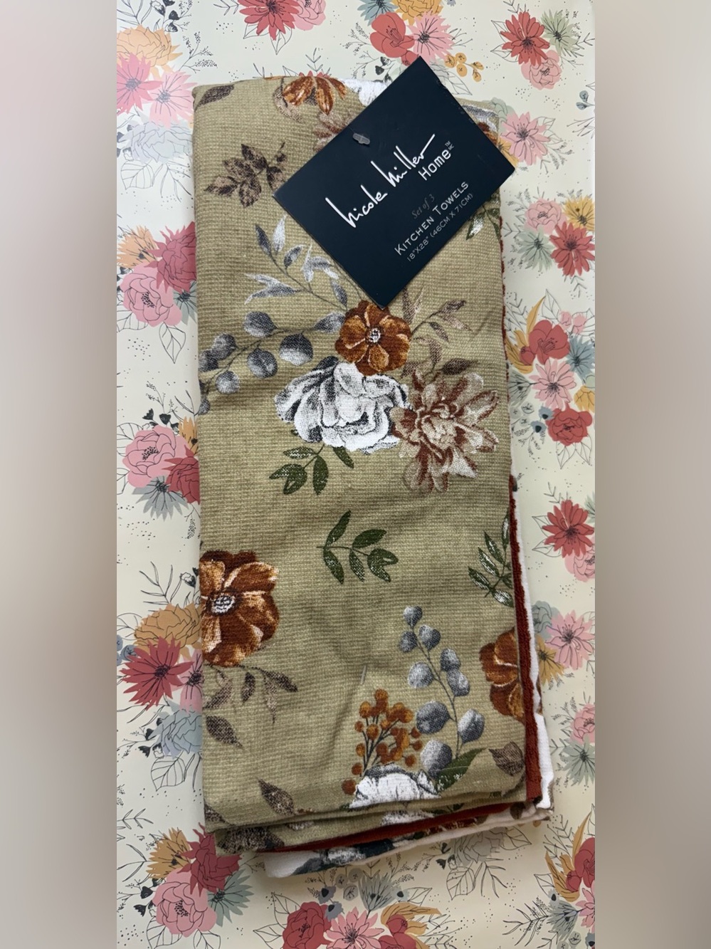 Nicole Miller Kitchen Towels - Set of 3